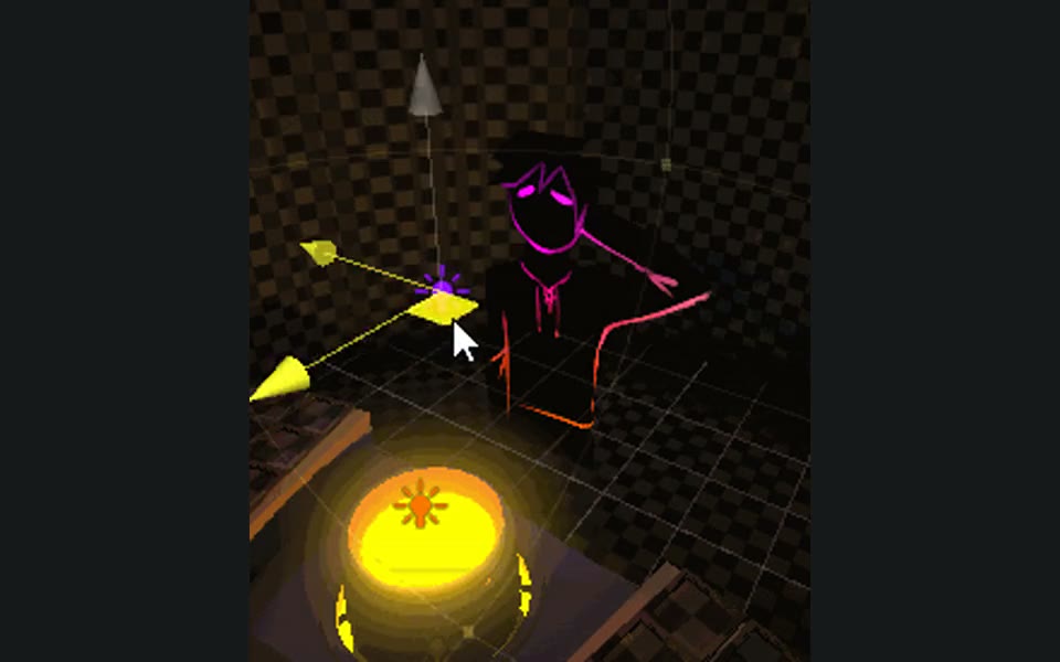 Colored real-time light interacting with a sprite-based character