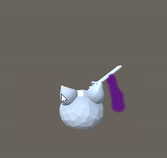 Character moving a sword with two-axis touch controls